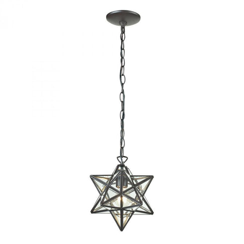 Elk (Sterling) 145-002 Star 1 Light Pendant In Clear Glass