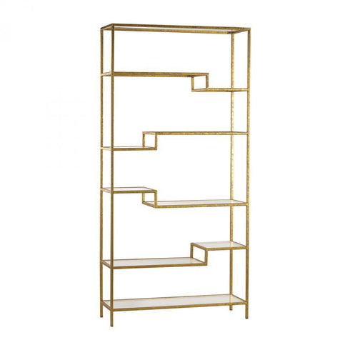 Elk (Sterling) 351-10209 Vanguard Gold And Mirrored Shelving Unit