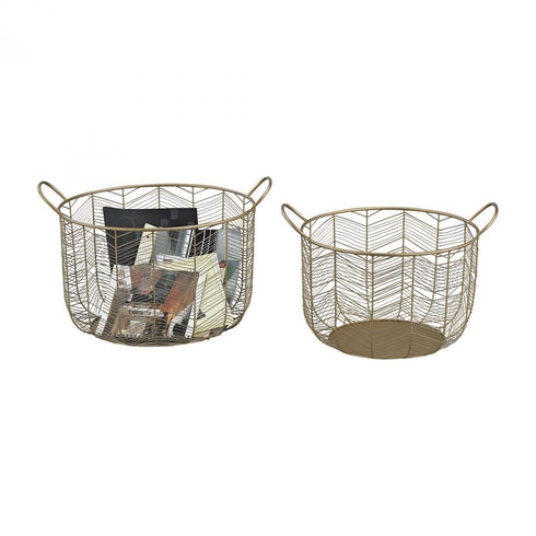Elk (Sterling) 351-10222/S2 Tuckernuck 2-piece Metal Bowl Set In Gold