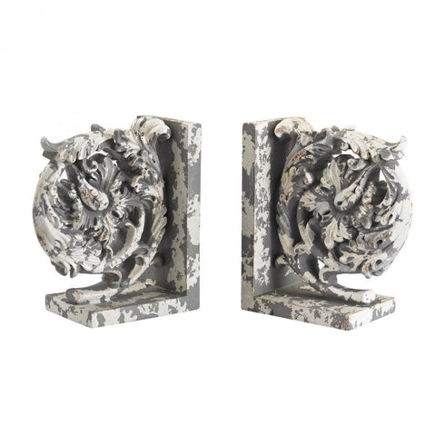 Elk (Sterling) 387-014/S2 Aged Plaster Scroll Bookends