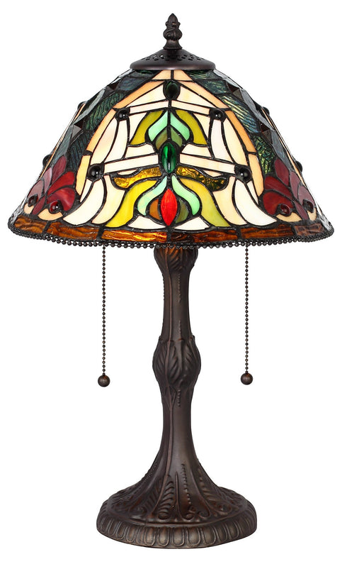 T618-12-160 Charlottetown Collection 21" high Tiffany Table Lamp