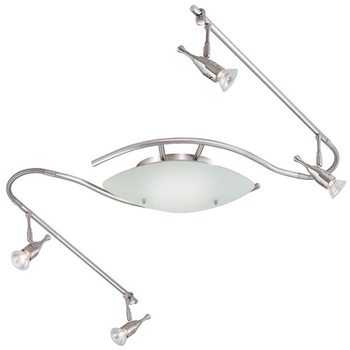 TK16-14-SCH 5-Light Satin Chrome Ceiling Track Fixture