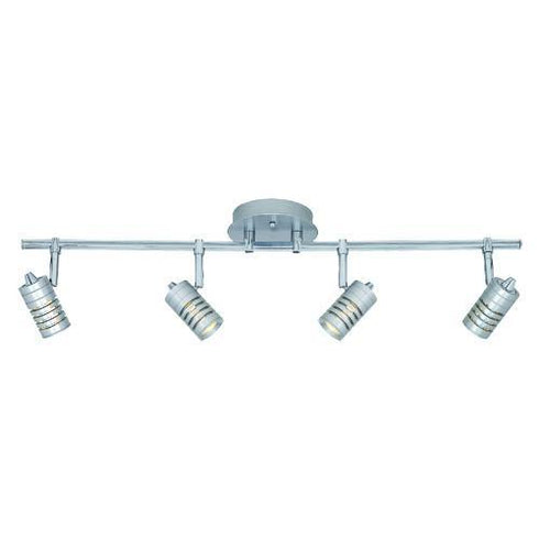 TK167-4-167 4-Light Ceiling Track Fixture with Ribbed Heads