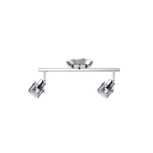 TK316-2-CM 2-Light Ceiling Track Fixture with Smoked Glass Shades tk316-2-cm