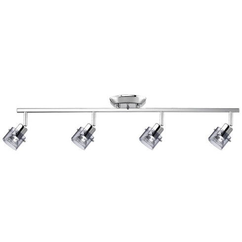 TK316-4-CM 4-Light Ceiling Track Fixture with Smoked Glass Shades