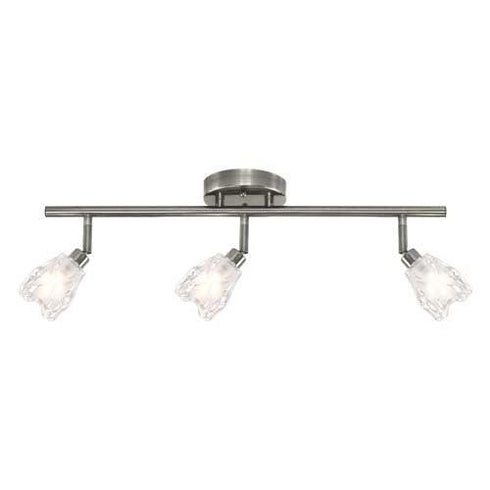 TK317-3-SCH 3-Light Ceiling Track with Water Glass Shades