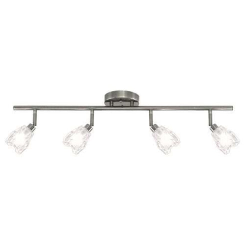 TK317-4-SCH 4-Light Ceiling Track with Water Glass Shades