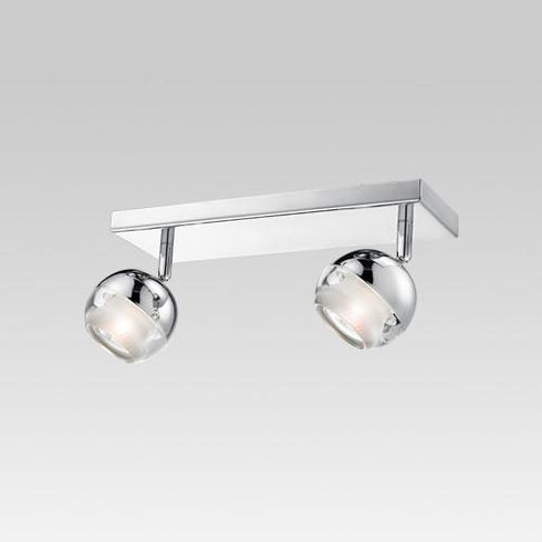 TK340-2-CM 2-Light Contemporary Chrome Ceiling Track