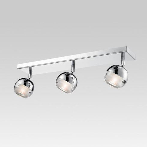 TK340-3-CM 3-Light Contemporary Chrome Ceiling Track
