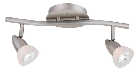 TK44-2-SCH 2-Light Satin Chrome Ceiling Track Wave Fixture