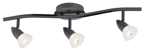 TK44-3-117 3-Light Dark Chocolate Ceiling Track Wave Fixture