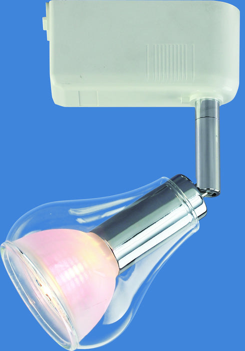 TR315-CM Chrome Track Head with Nested Glass Shades