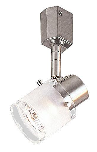 TR77-SCH Satin Chrome Track Head with Clear/Frosted Glass Shade