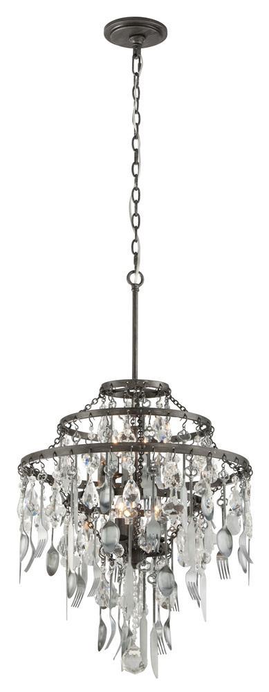 Troy Bistro 6 Light Chandelier Small Model: F3806