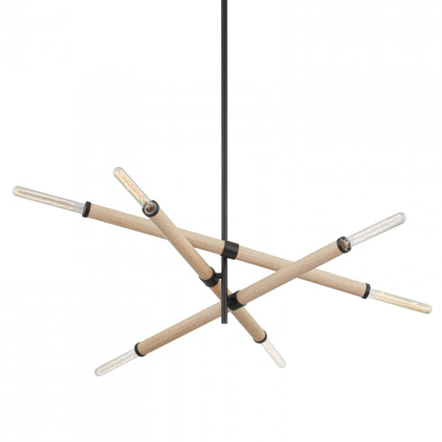 Troy Cruiz 6 Light Chandelier Model: F6706-SBK