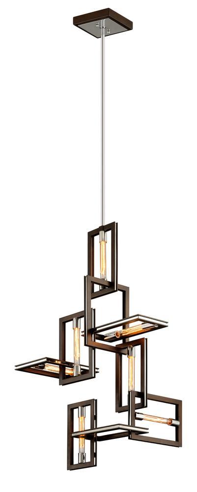 Troy Enigma 7 Light Pendant Model: F6187-TBZ/SS