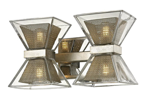 Troy Expression 4 Light Wall Bath Silver Leaf Model: B5812
