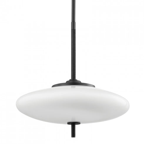 Troy Fallon 2 Light Pendant Satin Blac Black Leather Model: F7775-SBK