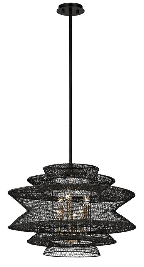 Troy Kokoro 6 Light Pendant Model: F6016-SBK