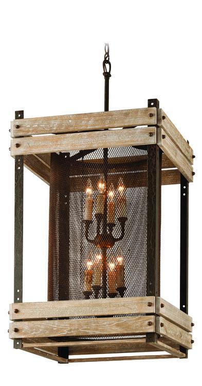 Troy Merchant Street 8 Light Pendant Large Model: F4068