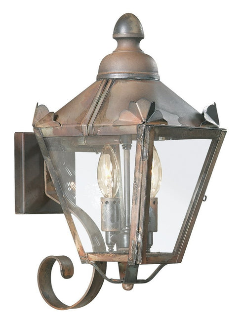 Troy Preston Two Light Charred Iron Wall Lantern Model: B8940CI
