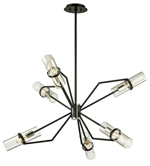 Troy Raef 6 Light Chandelier Model: F6326-TBK/PN
