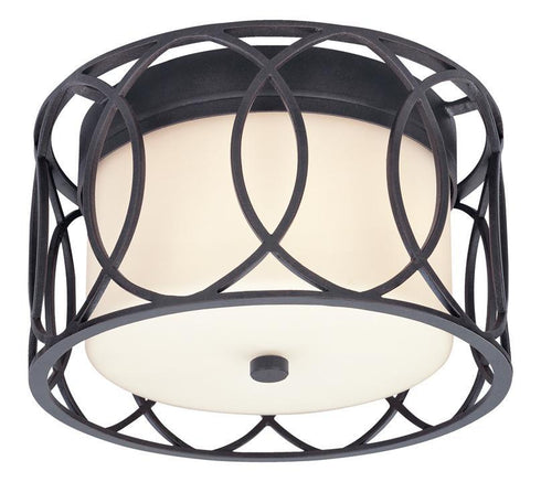 Troy Sausalito 2 Light Ceiling Flush Deep Bronze Model: C1280DB