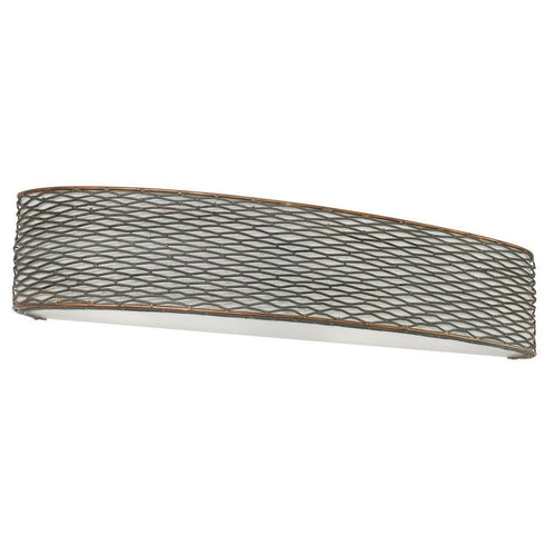 Varaluz Flow 4 Light Bath W Fabric Shade Hammered Model: 241B04HO