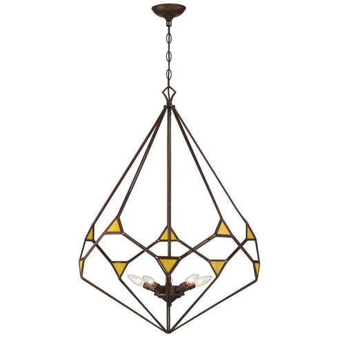 Varaluz 298P05B Gemma Stone 5-lt Teardrop Pendant