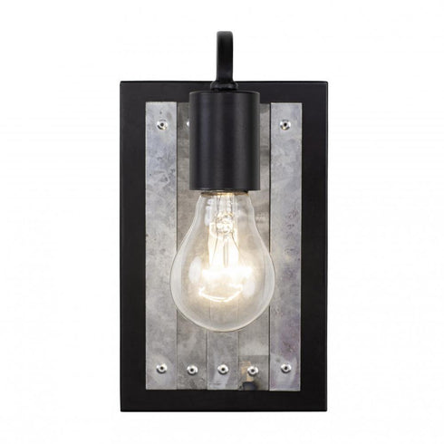 Varaluz Abbey Rose 1 Light Wall Blac Galvanized Model: 336W01BL