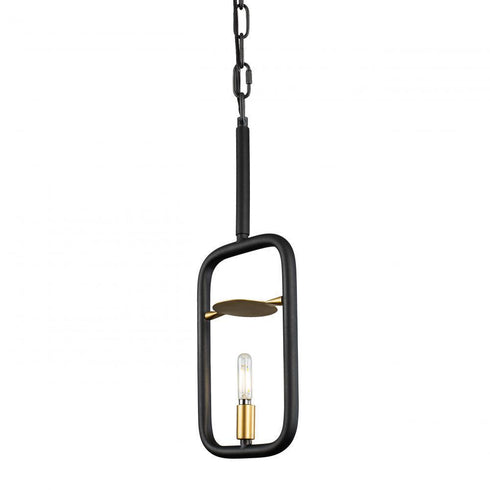 Varaluz Bar None 1 Light Mini Pendant Aged Gol Model: 327M01AGRB