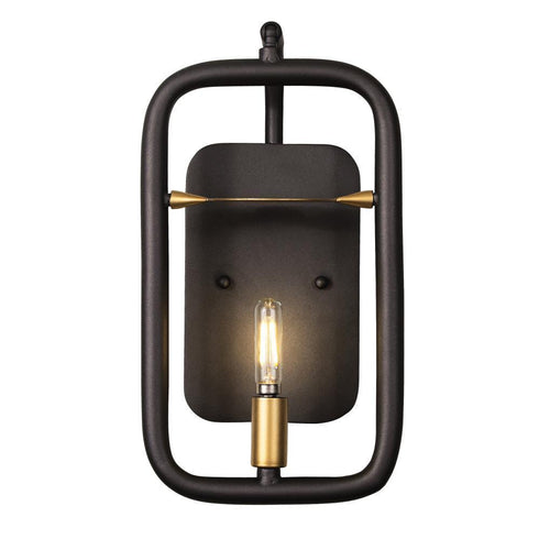 Varaluz Bar None 1 Light Sconce Aged Gol Rustic Model: 327W01AGRB