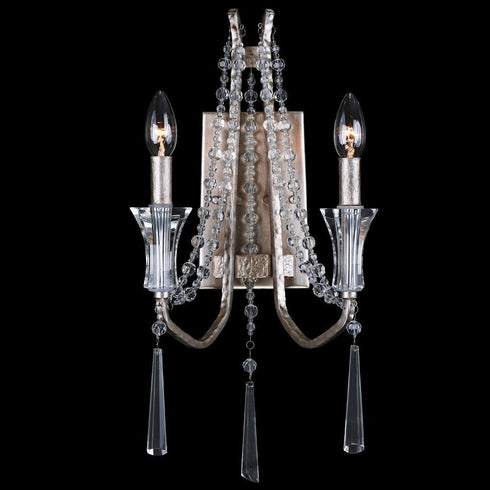 Varaluz Barcelona 2 Light Crystal Sconce Transcend Model: 270W02TR