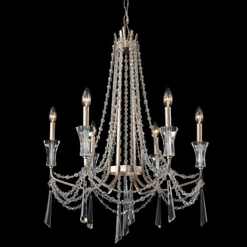Varaluz Barcelona 6 Light Crystal Chandelier Model: 270C06TR