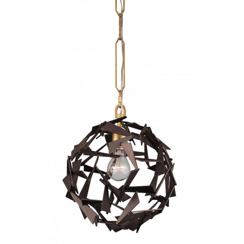 Varaluz Bermuda 1 Light Orb Antique Gol Rustic Model: 286P01AGRB
