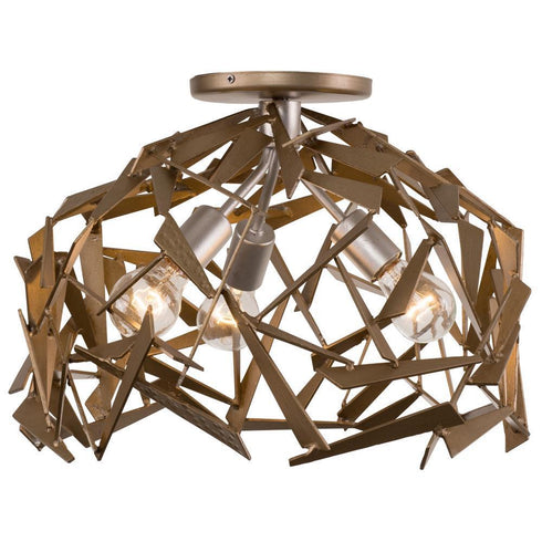 Varaluz Bermuda 3 Light Ceiling Mount Silve Model: 286S03SICM