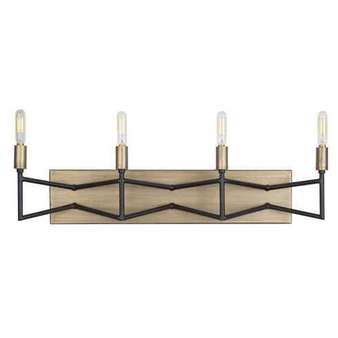 Varaluz Bodie 4 Light Bath Havana Gol Carbon Model: 314B04HGCB