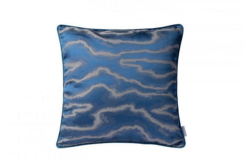 Varaluz Casa Blue And Silver Fluid Throw Pillow (case Model: 4DPI0312