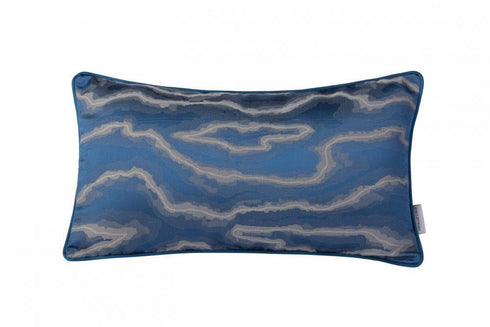 Varaluz Casa Blue And Silver Liquid Lumbar Pillow (case Model: 4DPI0404