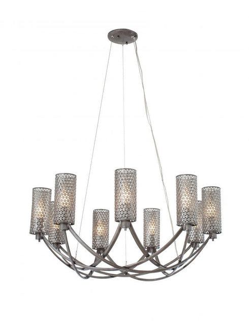 Varaluz Casablanca 9 Light Chandelier Steel Model: 244C09SL
