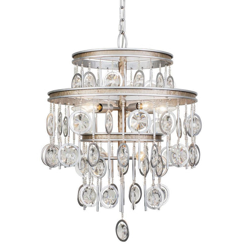 Varaluz Charmed 7 Light Pendant Silve Champagne Model: 296P07SICM