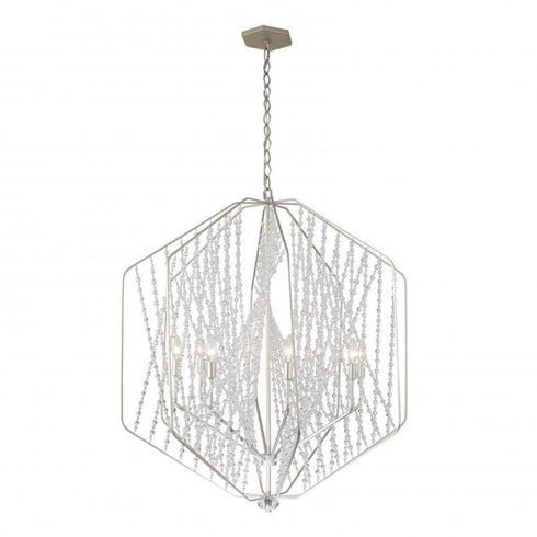 Varaluz Chelsea 8 Light Pendant Silverado Model: 321P08SO