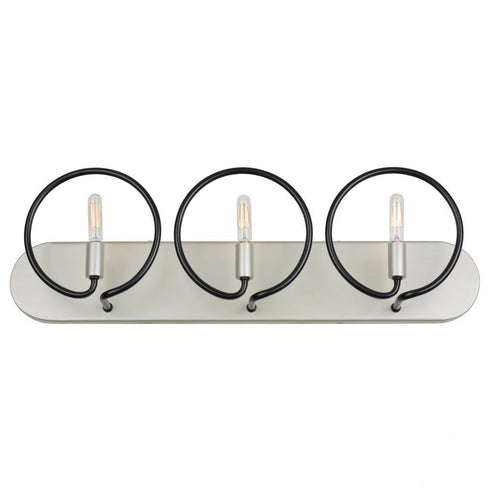 Varaluz Circulo 3 Light Bath Silverad Black Model: 315B03SOBL