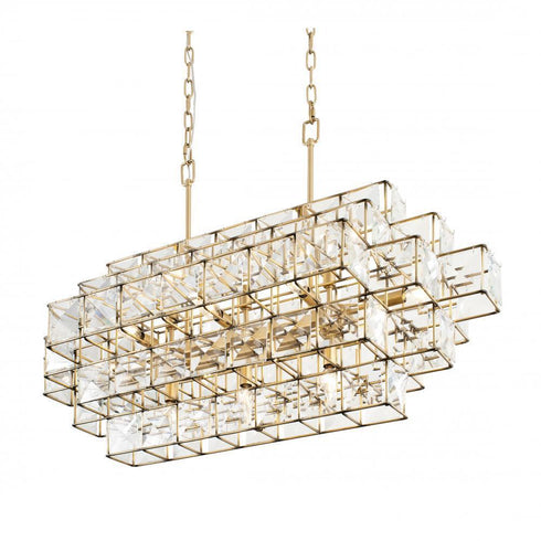 Varaluz Cubic 14 Light Linear Calypso Gold Model: 329N14CG