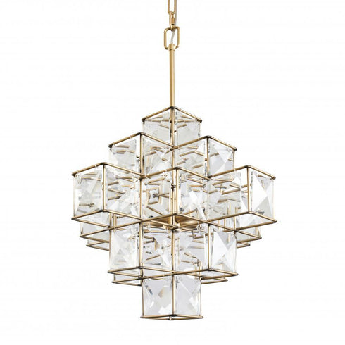 Varaluz Cubic 6 Light Chandelier Calypso Gold Model: 329C06CG
