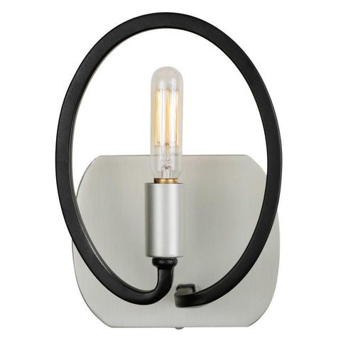 Varaluz Eliptico 1 Light Bath Silverad Black Model: 316B01SOBL