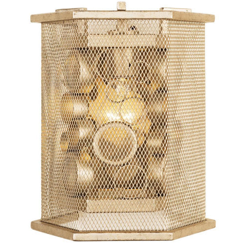 Varaluz Fascination 1 Light Hex Sconce Zen Gold Model: 293W01ZG