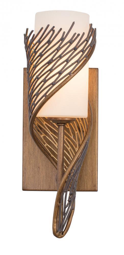 Varaluz Flow 1 Light Left Sconce Steel Model: 240K01SL