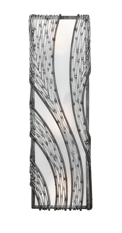 Varaluz Flow 3 Light Vertical Sconce Hammered Ore Model: 240W03HO