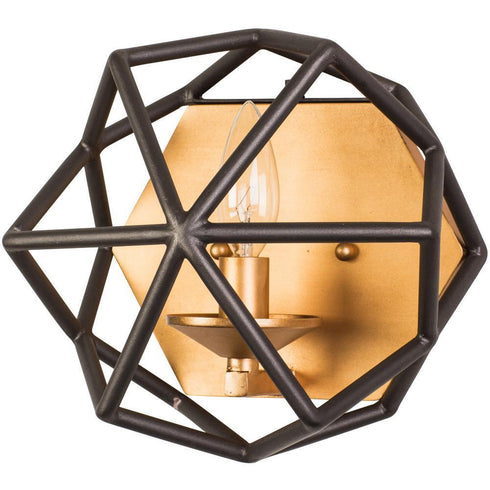 Varaluz Geo 1 Light Bath Antique Gol Rustic Bronze Model: 295B01AGRB